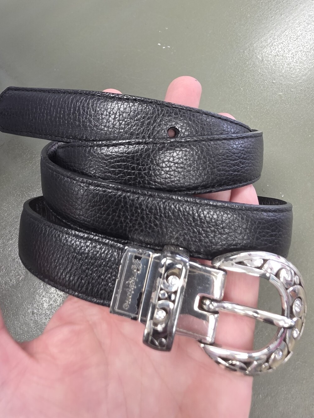 Vintage Brighton Belt Sz Xl 36 Black Brown